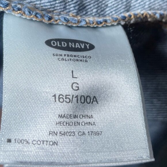 Old Navy Large Jean Jackets Summer Fall Denim Coat Stretch ON Blue Cotton Casual - Picture 14 of 14